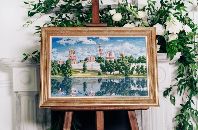 Готовые работы по набору 1430 Москва. Новодевичий монастырь