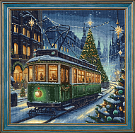Вышивка ГМ-066 Новогодний трамвай Вышивка ГМ-066 Новогодний трамвай